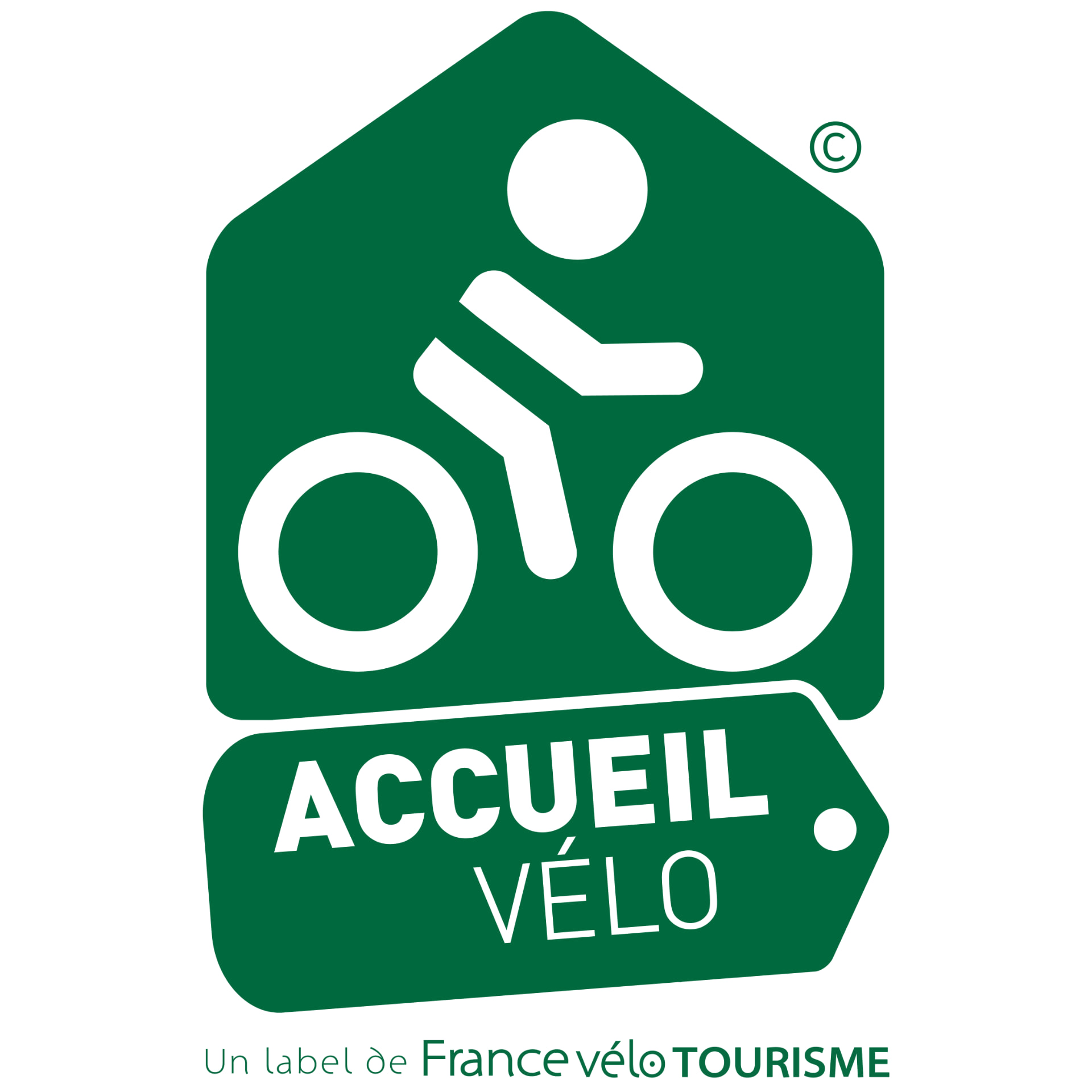 Logo officiel Accueil Vélo, un label de France Vélo Tourisme